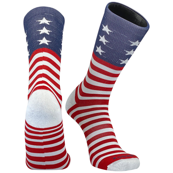 Swanq USA Uncle Sam Patriot Basketball Football Crew Socks by TCK