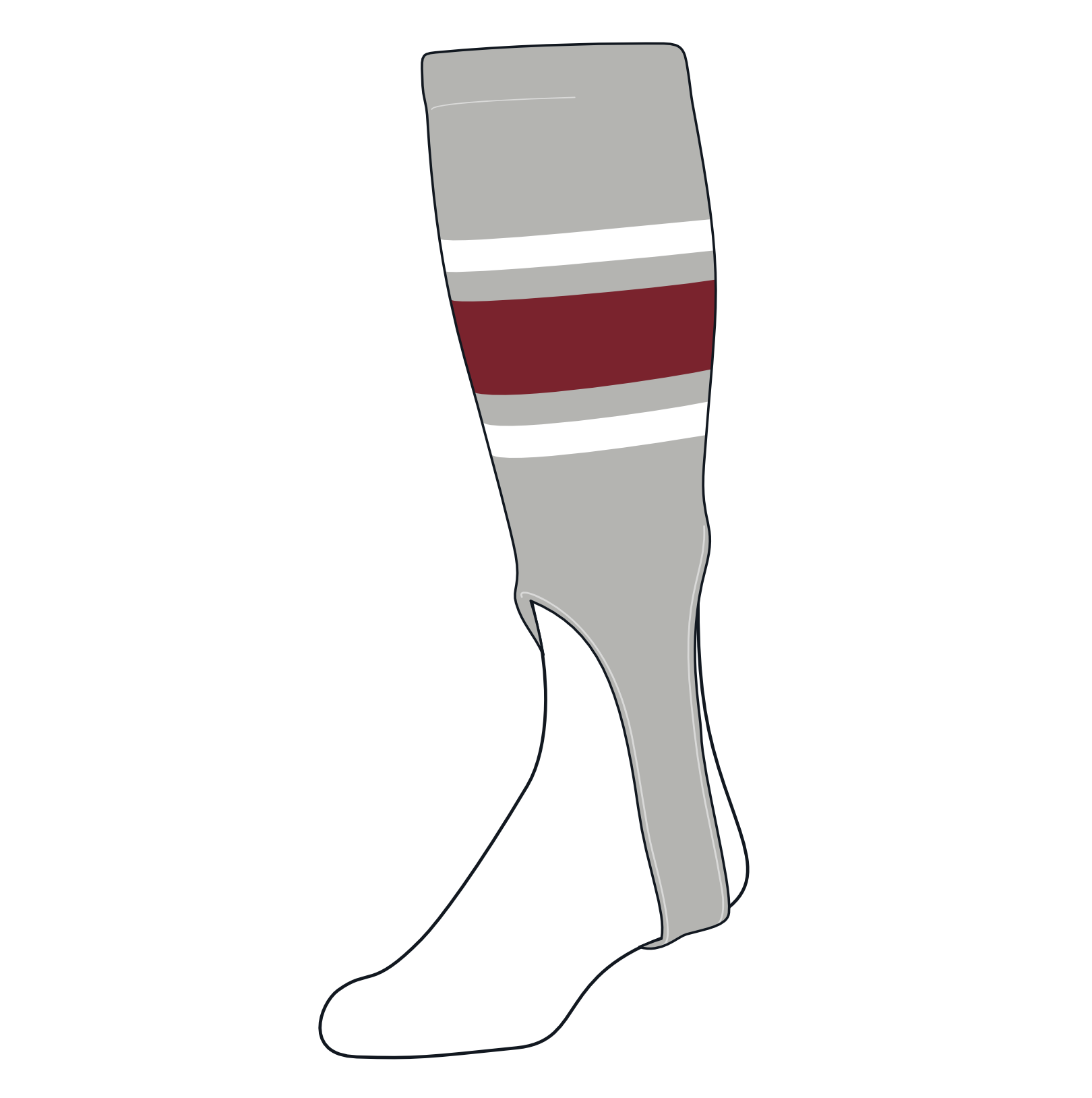 Swanq Stars and Stripes USA Flag Baseball Stirrup Knee High Socks made by  TCK