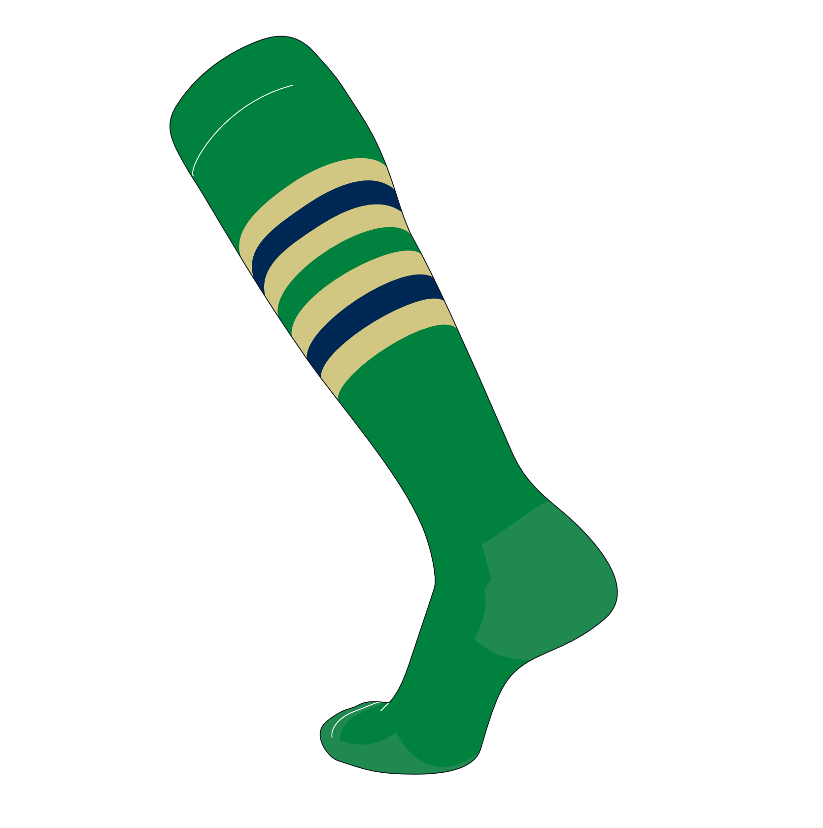 TCK Elite Baseball Knee High Stirrup Socks (I, 9in) Dk Grey, Vegas Gold,  Navy